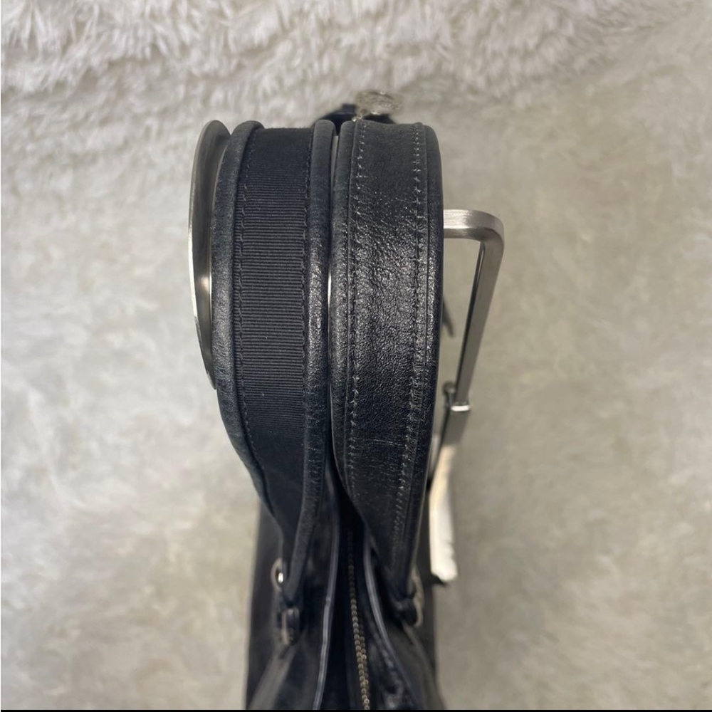 Coach Poppy Legacy Rocker Leather Satchel Stripe Satin Interior - Picture 11 of 11